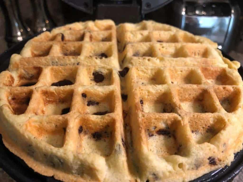 chocolate chip keto waffles