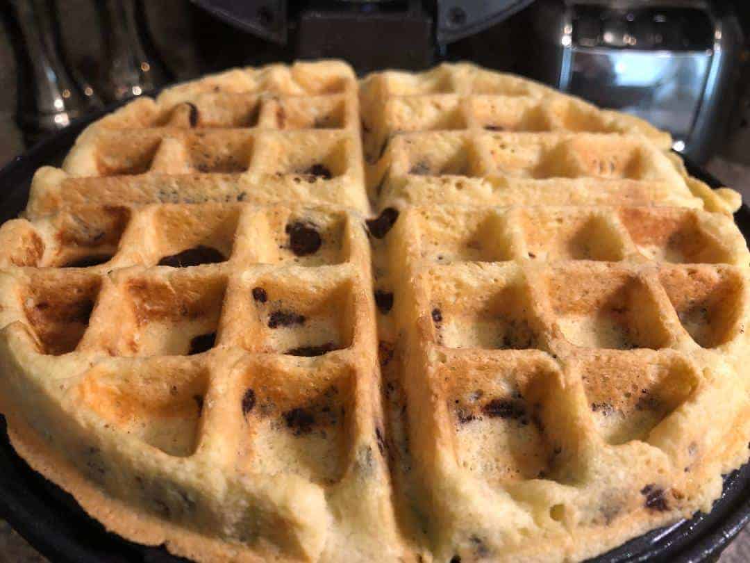 chocolate chip keto waffles