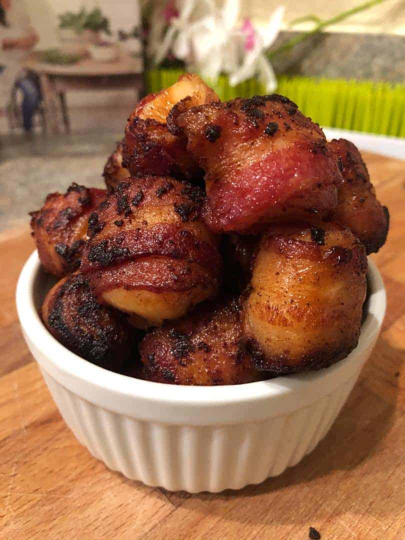 Low Carb Keto Bacon Wrapped scallops